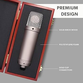 Amazon.com: Microphone Case For Rode NT1 | Wooden Microphone
